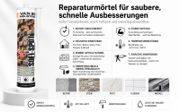 SOFI-SPOT Reparatur Mörtel Fix und Fertig 2x 310ml  Zementgrau Fugen Reparatur