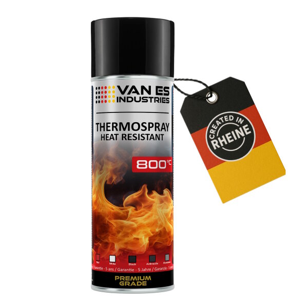 Ofenlack Ofenfarbe hitzebeständige Thermolack Kaminlack Farbe 800°C  schwarz-matt 400 ml