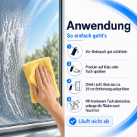 Schaum-Glasreiniger 400ml für Autoscheiben, Fenster...