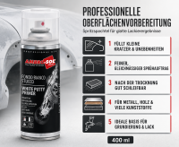 Spritzspachtel 6 x 400ml weiß Spritzfüller...